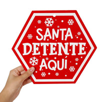 Art.5232 Letrero Santa Detente Mediano Color 25x28.5cm 1pz