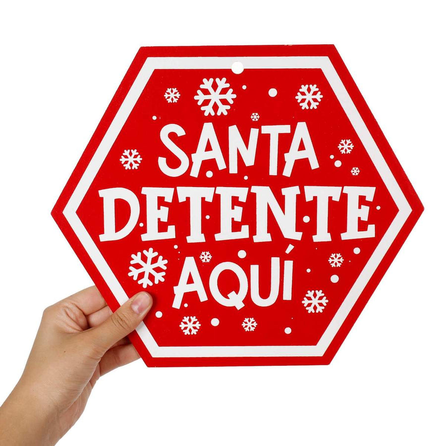 Art.5232 Letrero Santa Detente Mediano Color 25x28.5cm 1pz