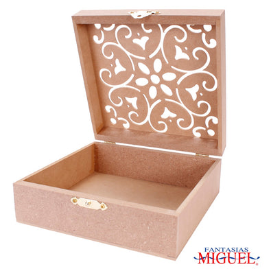 Fantasías Miguel Art.5242 Caja Flor Cuadrada Con Broche 6.3X16.2X16.7cm 1pz