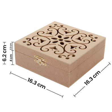 Fantasías Miguel Art.5242 Caja Flor Cuadrada Con Broche 6.3X16.2X16.7cm 1pz