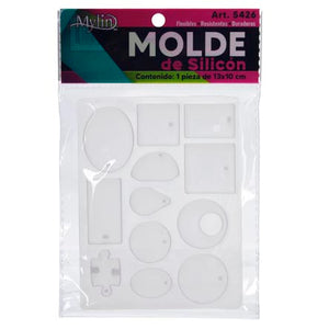 Art.5426 Molde De Silicón Figuras Bisutería 13x10cm 1pz