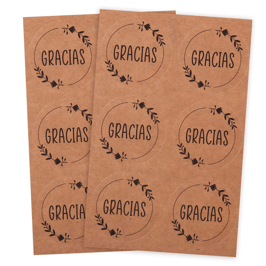 Art.5467 Calcomanía Agradecimiento Kraft