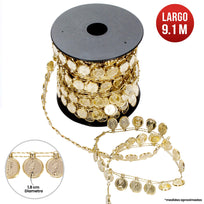 Art.5492 Cuenta X Metro Monedas Chicas 1.4cm 9.14m