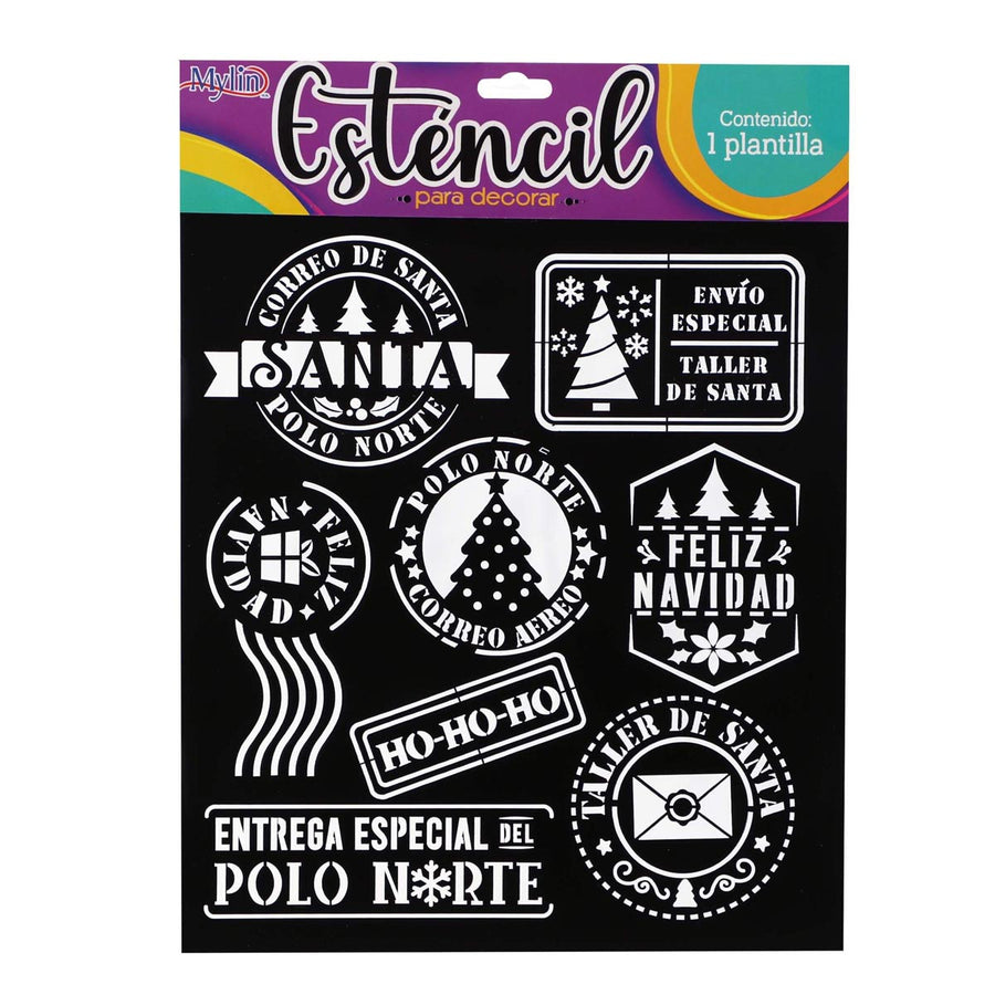 Art.6027 Esténcil Figuras Navideñas