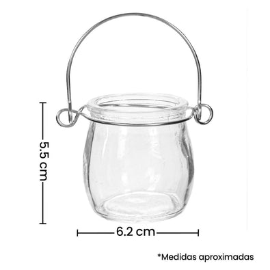 Fantasías Miguel Art.6091 Vaso Para Tea Light Con Agarradera 5.5x6.2cm 1pz