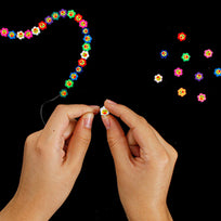 Art.6176 Cuentas Flor Feliz 10mm Hilo 40cm  (Aprox 43pz)