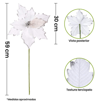 Fantasías Miguel Art.6397 Vara Flor Nochebuena Fina 58cm 1pz