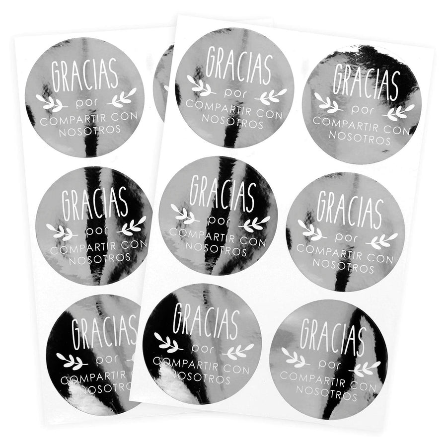 Art.6638 Calcomanía Métalica Gracias