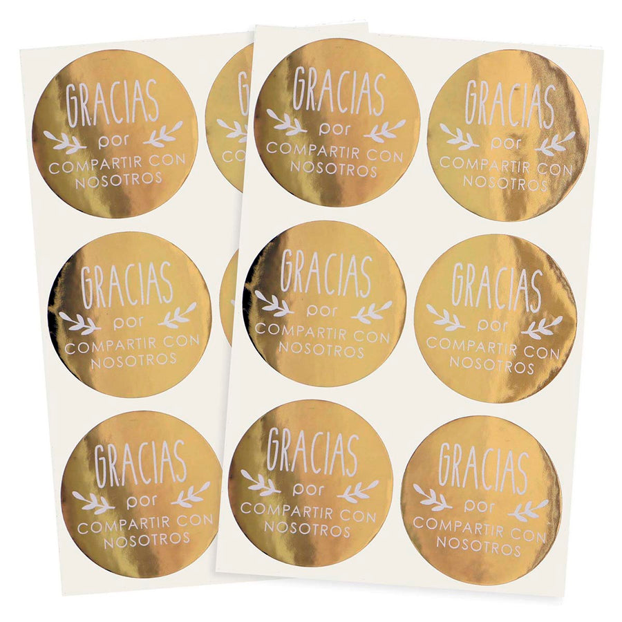 Art.6638 Calcomanía Métalica Gracias