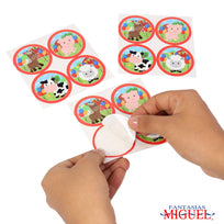 Art.6684 Calcomanía Círculo Granja 4.5x4.5cm 12pz