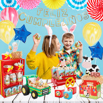 Art.6684 Calcomanía Círculo Granja 4.5x4.5cm 12pz