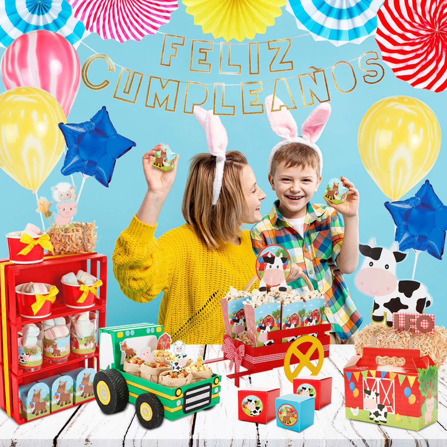 Art.6684 Calcomanía Círculo Granja 4.5x4.5cm 12pz