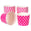 Fantasías Miguel Art.6964 Vaso Impreso Con Puntos   (Aprox 400ml) 8x10cm 15pz Fiusha