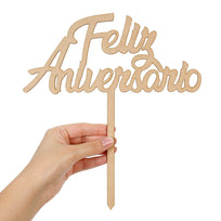Art.8077 Pick Feliz Aniversario 26x24cm 1pz