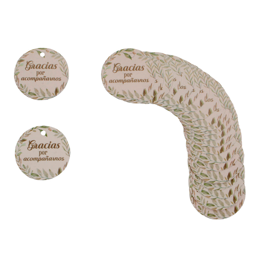 Art.8501 Tarjeta Agradecimiento 3.5cm 24pz