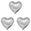 Fantasías Miguel Art.8631 Globos Corazón Mini 13cm    (Aprox) 3pz Plata