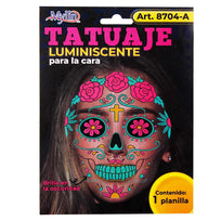 Art.8704 Tatuaje Luminiscente Para Cara  1 Planilla