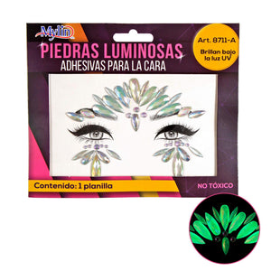 Art.8711 Piedras Adhesivas Luminosas  Para Cara  1 Planilla