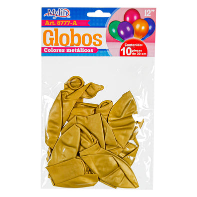 Fantasías Miguel Art.8777 Globo Color Metálico 25cm 10pz