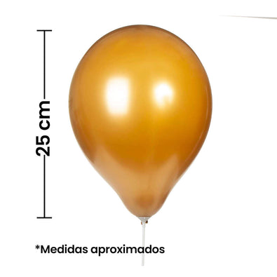 Fantasías Miguel Art.8777 Globo Color Metálico 25cm 10pz