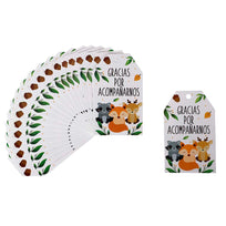 Art.8818 Tarjeta Rectangular Animalito 6.5x4cm 20pz