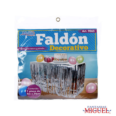 Fantasías Miguel Art.9065 Falda De Mesa Foil 74cmx4m 1pz