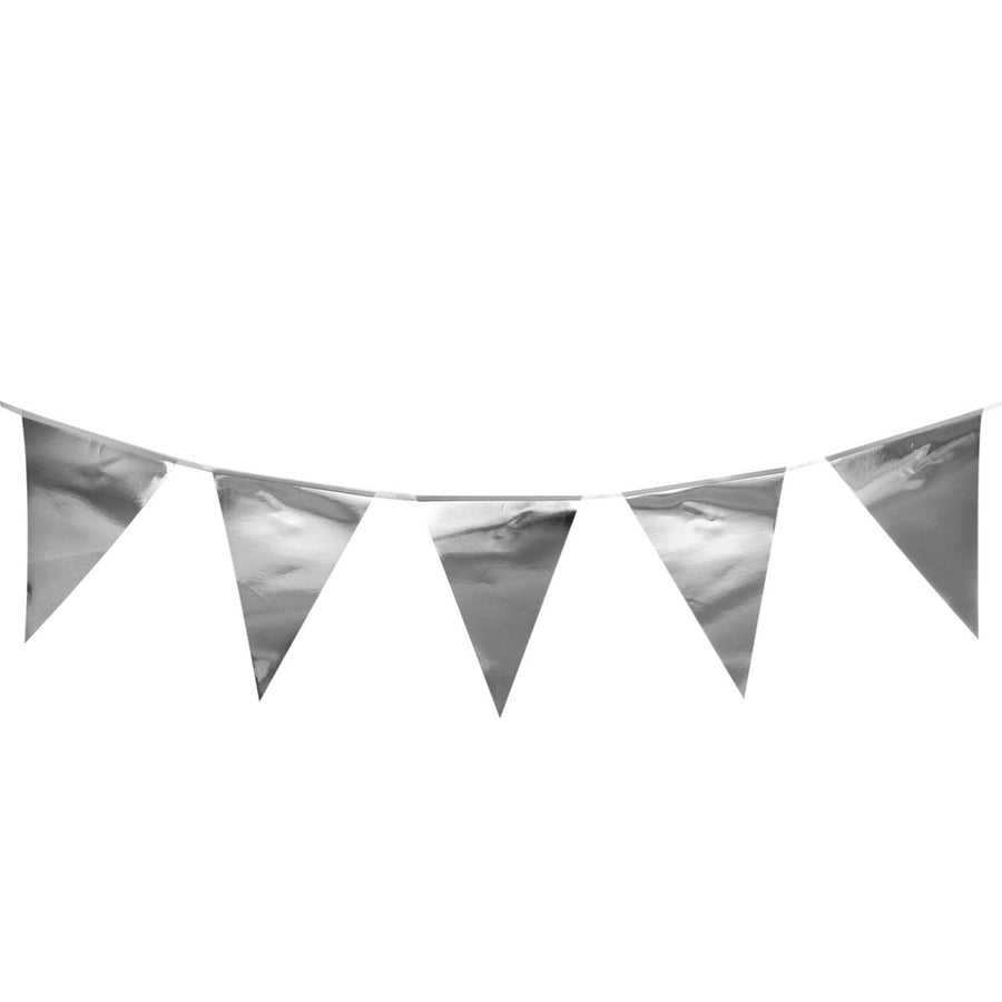 Art.9075 Banderín Metálico Liso x10 26x19.5cm 2.5m    1pz