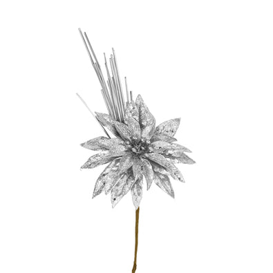 Fantasías Miguel Art.9173 Pick Navideño Nochebuena Diamantada 26.7cm 1pz