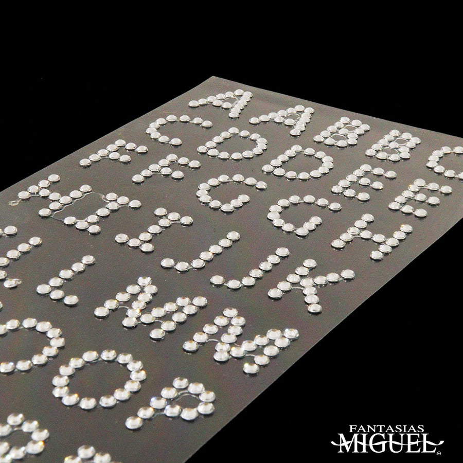 Art.9218 Piedras Acrílicas Con Adhesivos Letras (aprox 50pz)  1 Planilla