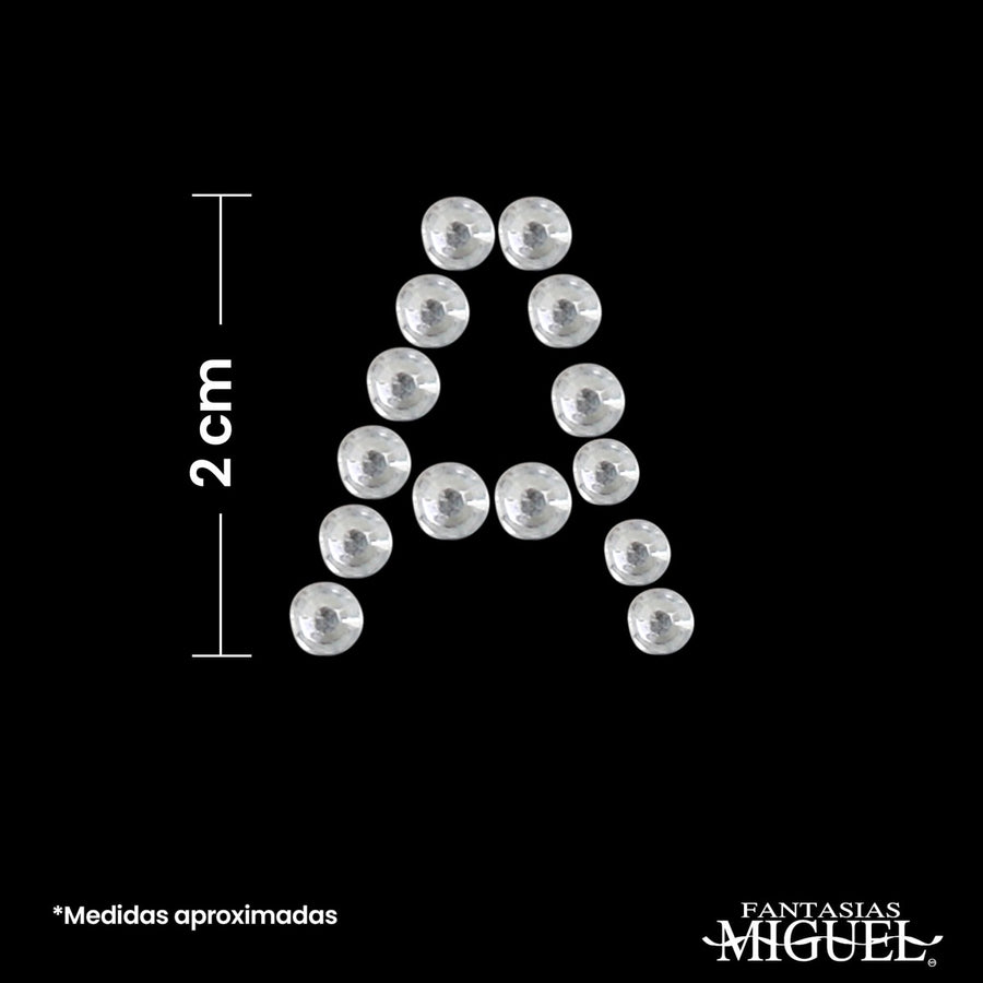 Art.9218 Piedras Acrílicas Con Adhesivos Letras (aprox 50pz)  1 Planilla