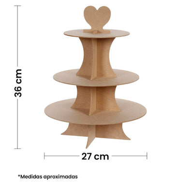 Fantasías Miguel Art.9237 Pastelero Corazón 3 Niveles 36x27cm 1pz