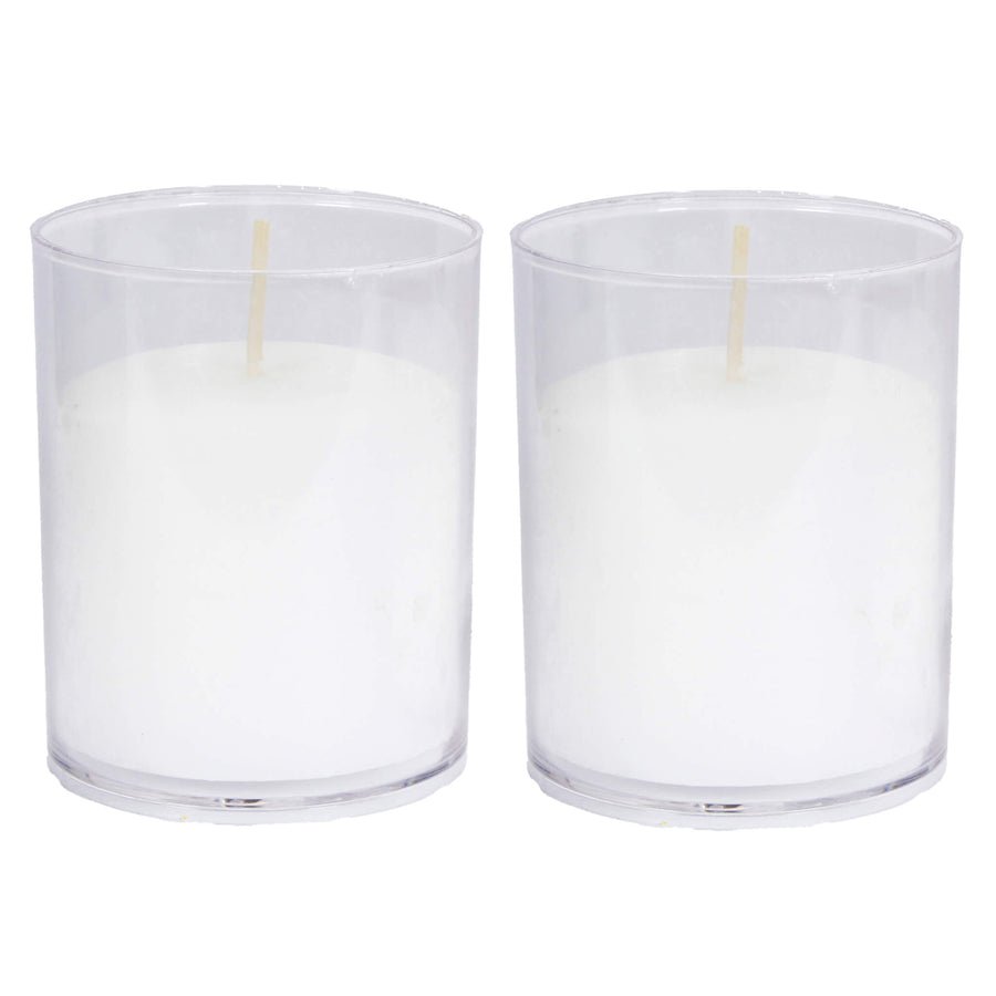 Art.9428 Vela Con Vaso Plástico 6.5x5.5cm 2pz