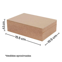 Art.9564 Caja Rectángulo Madera 4.7x15.6x10.8cm 1pz