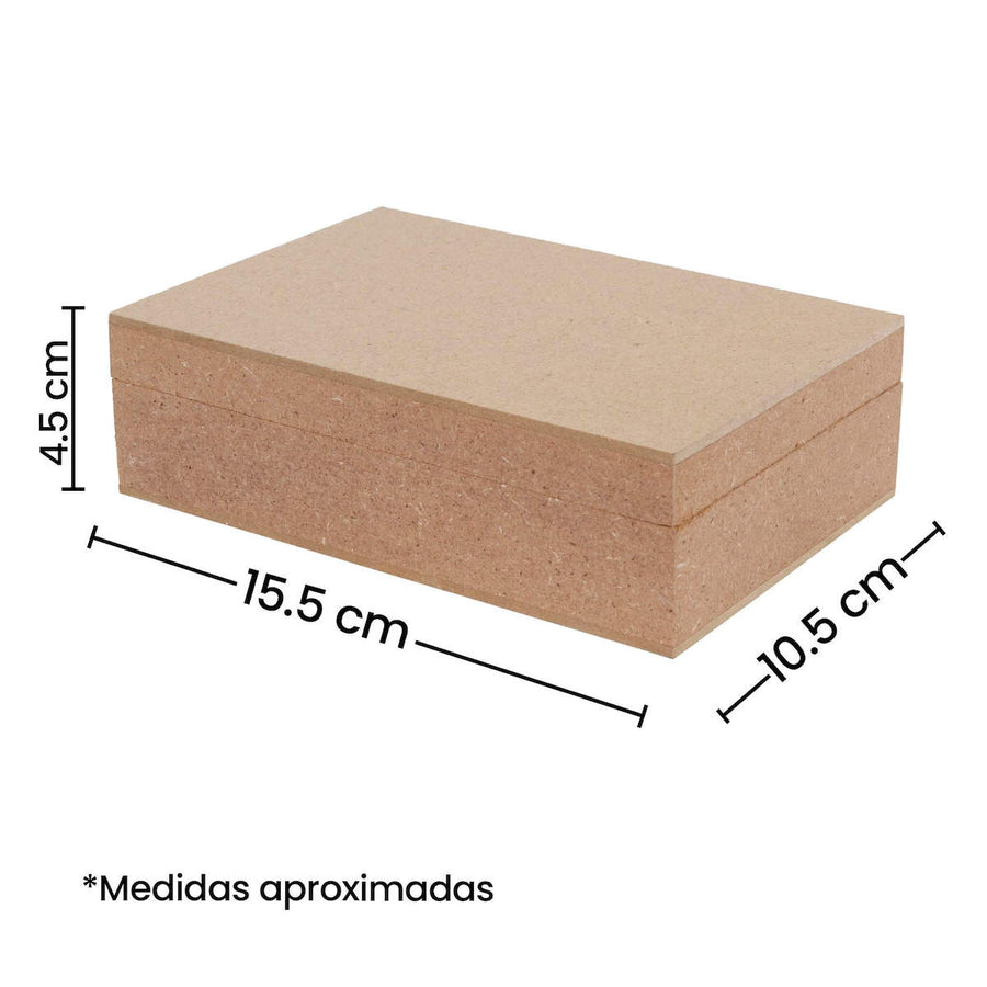 Art.9564 Caja Rectángulo Madera 4.7x15.6x10.8cm 1pz