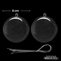 Art.9842 Esfera Transparente Armable 80mm 4pz
