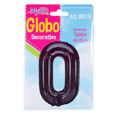 Fantasías Miguel Art.9912 Globo Número Negro 1.07cm 1pz