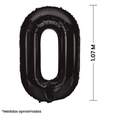 Fantasías Miguel Art.9912 Globo Número Negro 1.07cm 1pz
