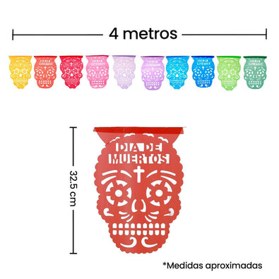 Fantasías Miguel Art.9946 Guía Cráneo Grande Plastificada 32.5x22.5    4m 1pz