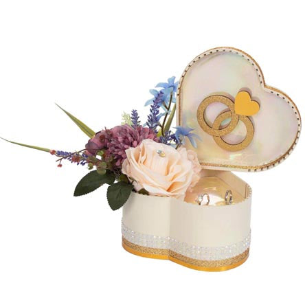 Caja Corazón Anillos Boda