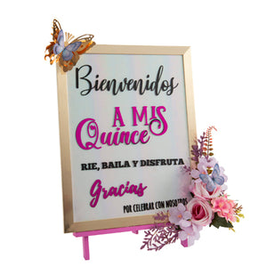 Marco De Bienvenida Xv Años Mariposas