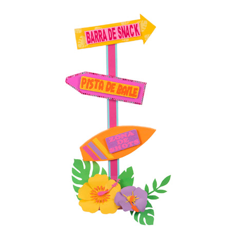 Letrero Flechas Pool Party