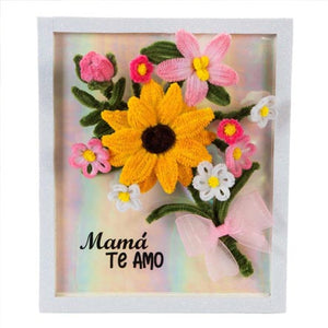 Cuadro Con Flores De Chenille