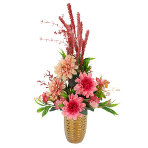 Arreglo Rosa Con Gardenias