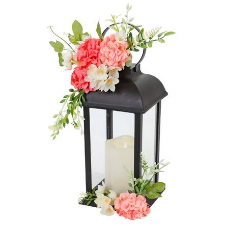 Quinqué Con Hortensias