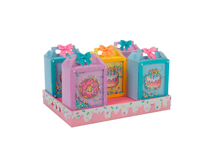 Charola Con Loncheras Pastel