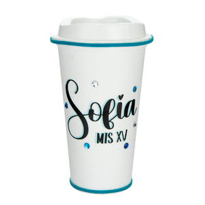 Vaso Cafetero Xv Años Azul