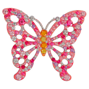 Mariposa Con Piedritas Rosa
