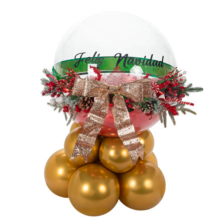 Globo Navideño Rojo/Oro