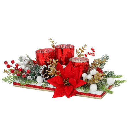 Centro De Mesa Navideño Velas