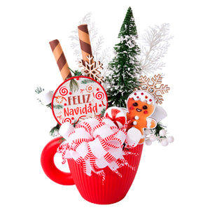 Arreglo Taza Navideña